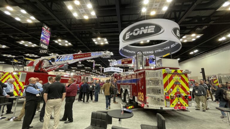 E-ONE's booth at FDIC 2023.